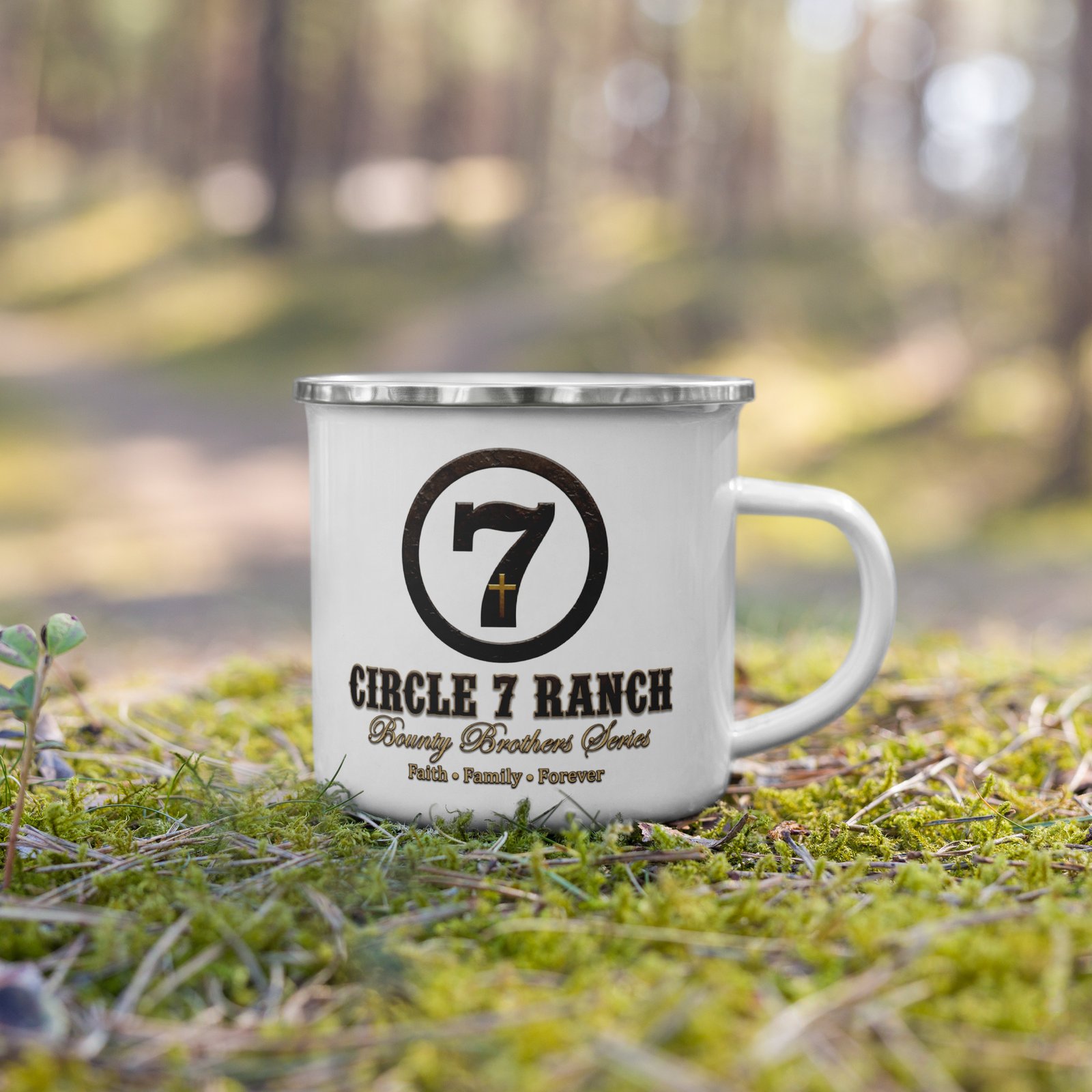 Circle 7 Ranch Enamel Mug - Image 3